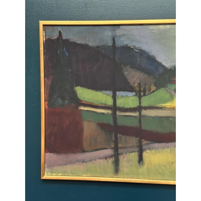 Anna‑Stina Lorentze Nilstoft, Landscape, 1950s, Oil on Canvas For Sale - Image 7 of 14