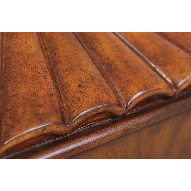 Maitland Smith Mahogany Lidded Wine Cooler For Sale - Image 11 of 16