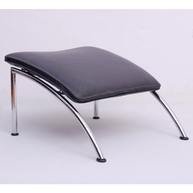 Set of Pando Leather Lounge Chair with Ottoman from Cor, 1980s For Sale - Image 4 of 18