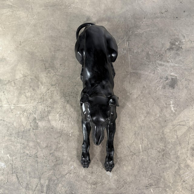 Art Deco Style Bronze Greyhound Sculpture, Whippet Dog Figure - 39” Long For Sale - Image 11 of 11