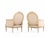 English 1930s Pair of French Painted Louis XVI Style Bergère Armchairs With Oval Backs For Sale - Image 3 of 6
