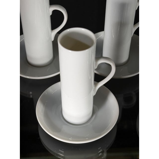 La Gardo Tackett LaGardo Tackett for Schmid Porcelain Demitasse Espresso Cups and Saucers, 1960s - Set of 4 For Sale - Image 4 of 6