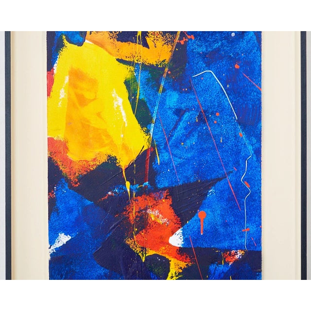 1990s Marguerite Saegesser Abstract Painting For Sale - Image 4 of 13