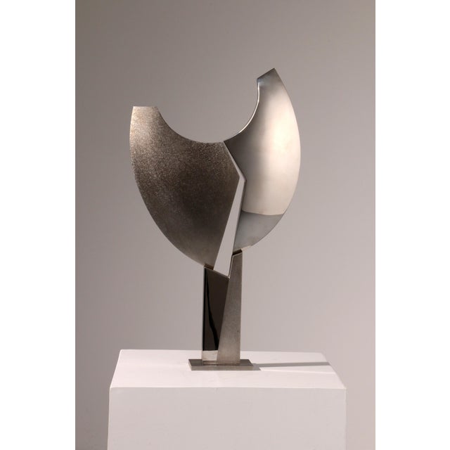 Metal Børge Jørgensen, Sculpture, Made of Polished Steel, 1984, 1/1 For Sale - Image 7 of 13