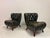 Danish Lounge Slipper Chairs in Green Patinated Leather, 1940s, Set of 2 For Sale - Image 14 of 18