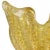 Glass Murano Barovier Toso Vintage Yellow Gold Flecks Control Bubbles Italian Art Glass Spike Bowl Ashtray For Sale - Image 7 of 8