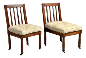 Early 19th Century Pair George III Column Back and Leg Chairs