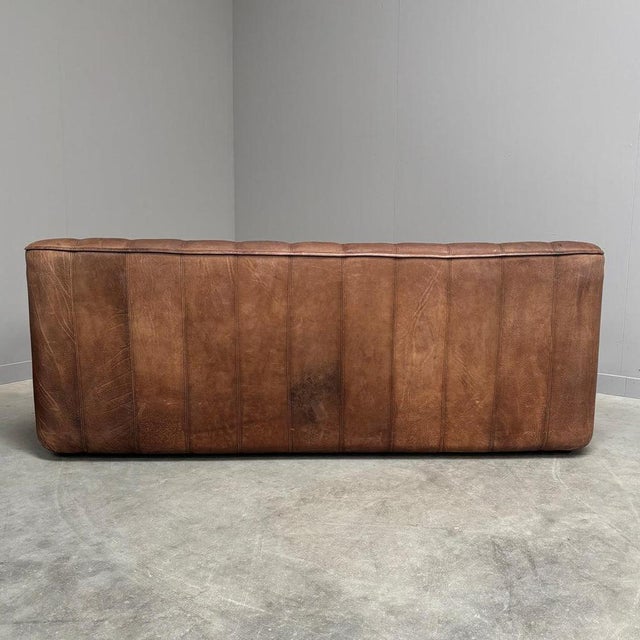 Vintage DS44 Three-Seater Sofa with Hocker from de Sede, 1970s, Set of 2 For Sale - Image 18 of 18