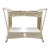 Off White Wicker Console Table With Glass Top For Sale