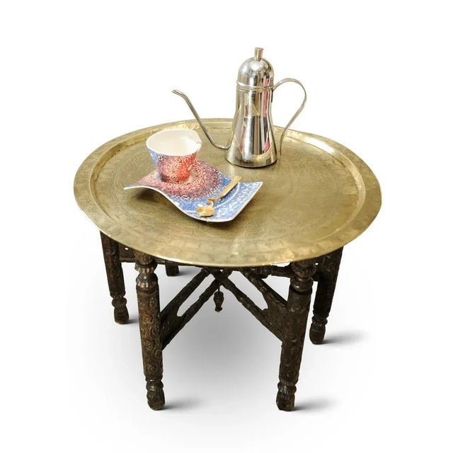 Decorative Tea Table with Removable Tray, 1890s, Set of 2 For Sale - Image 4 of 8