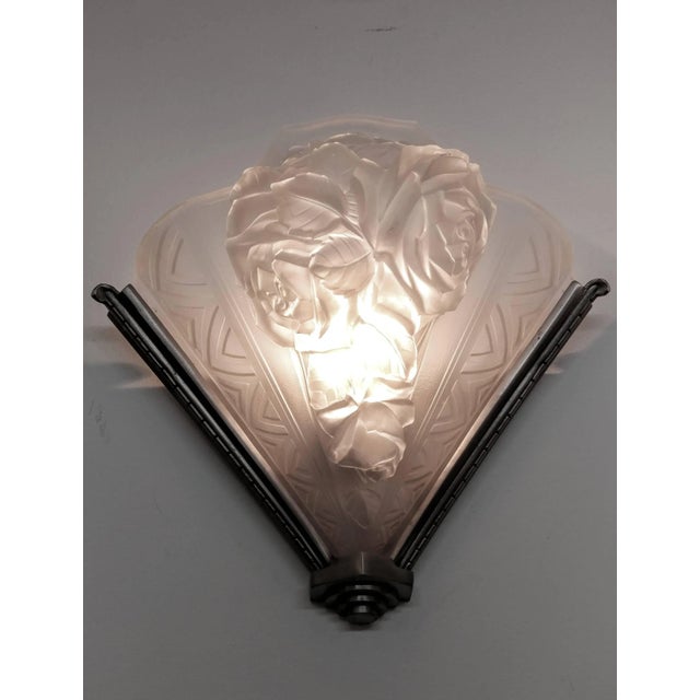 French Art Deco Wall Sconces signed by Verdun - a Pair For Sale - Image 4 of 10