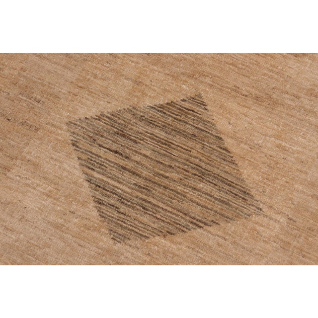 Shabby Chic Gabbeh Tan/Green Wool Rug - 9'8'' X 14'4'' For Sale In New York - Image 6 of 10