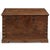 Wooden Storage Chest with Brass Brackets, 1950s For Sale - Image 9 of 10