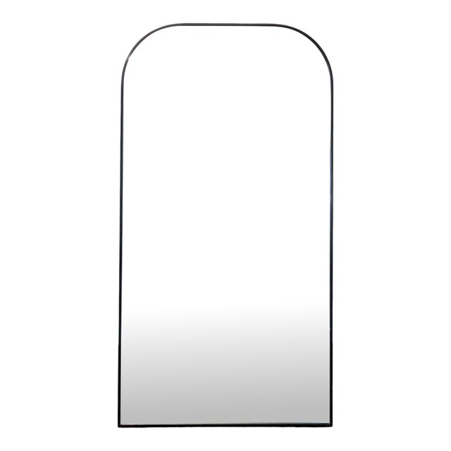 Arched Standing Mirror With Metal Frame For Sale