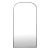 Arched Standing Mirror With Metal Frame For Sale