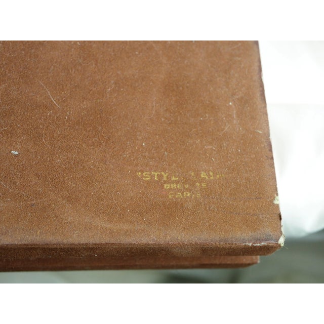 1930s French Stylclair Art Deco Glass Set of Knife Rests, Trivet and Bottle Coasters Set- 15 Pieces For Sale - Image 11 of 12