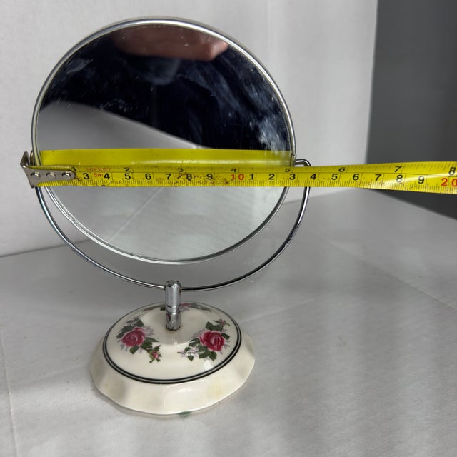 Mid 20th Century Porcelain Base Vanity Mirror For Sale In Columbia, SC - Image 6 of 8