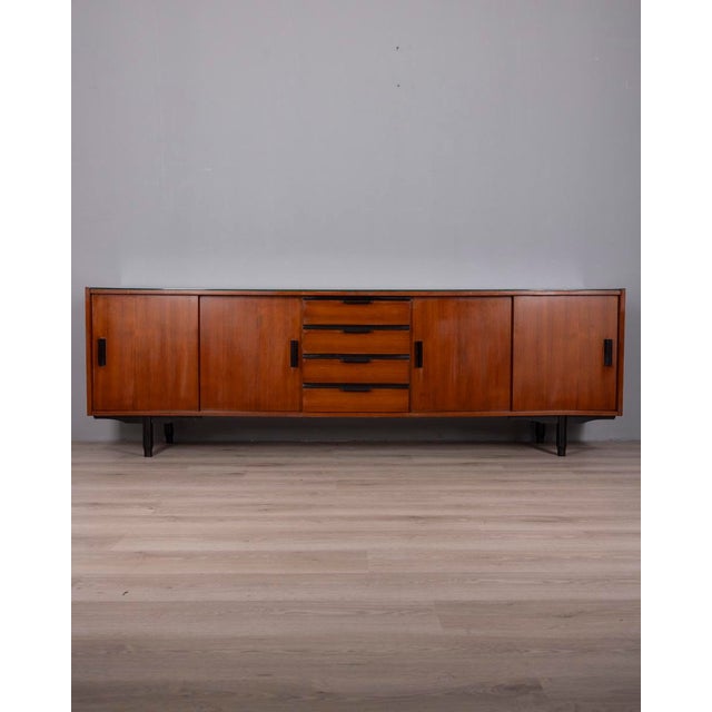 Vintage Italian Sideboard in Wood and Glass, 1960s For Sale - Image 14 of 14