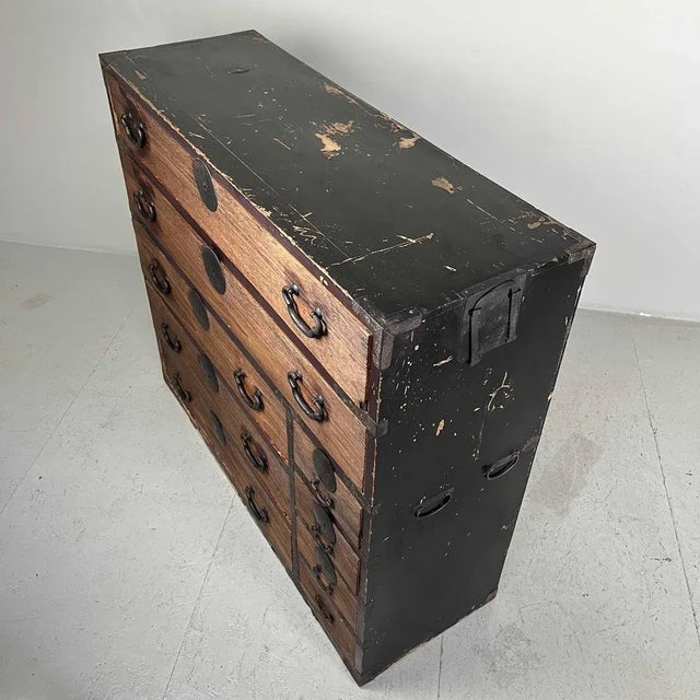 Black Traditional Japanese Kimono Chest of Drawers, 1890s For Sale - Image 8 of 11