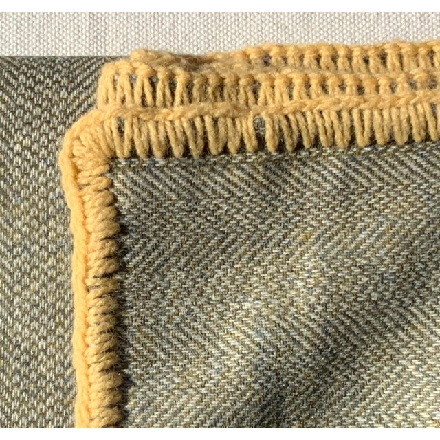Elegant French Wool Herringbone Throw Blanket For Sale - Image 10 of 18