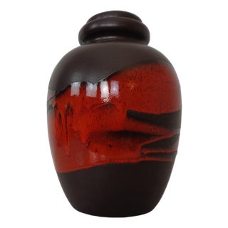 Large Pop Art Model 286-42 Vase in Glazed Lava Ceramic from Scheurich, Germany, 1970s For Sale