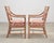 Set of Four McGuire Spindle-Back Rattan Ikat Dining Armchairs For Sale - Image 12 of 18