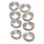 1970s Lucite Pretzel Napkin Rings- Set of 8 For Sale