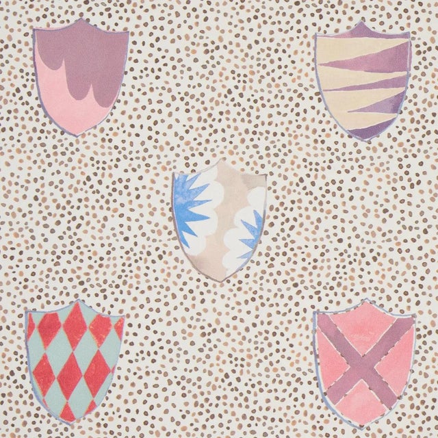 Happy Menocal Schumacher x Happy Menocal Heraldic Wallpaper In Sprezzatura For Sale - Image 4 of 6