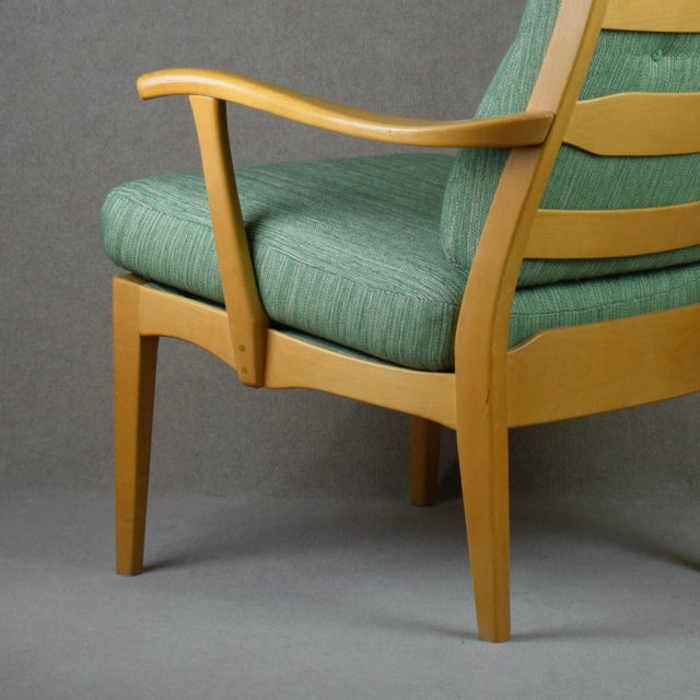 Wood Swedish Model Stora Fjäderbrickan Chair by Carl Malmsten for O.H. Sjögren, 1970s For Sale - Image 7 of 10