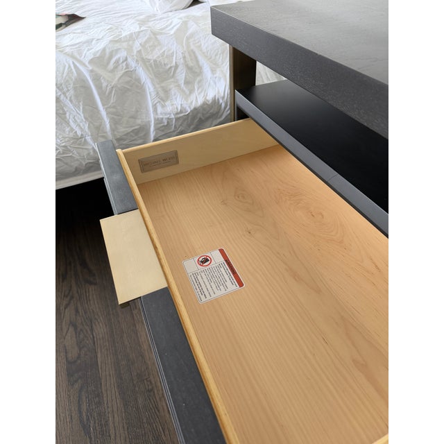 Vanguard Furniture Vanguard Bowers Lamp Table by Michael Weiss — Manchurian Walnut, Satin Brass For Sale - Image 4 of 7