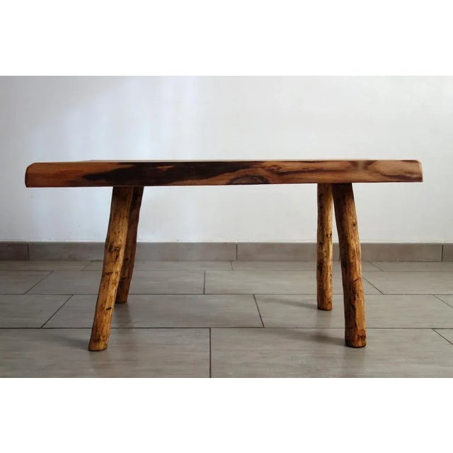 Brown Brutalist Coffee Table, 1960s For Sale - Image 8 of 11