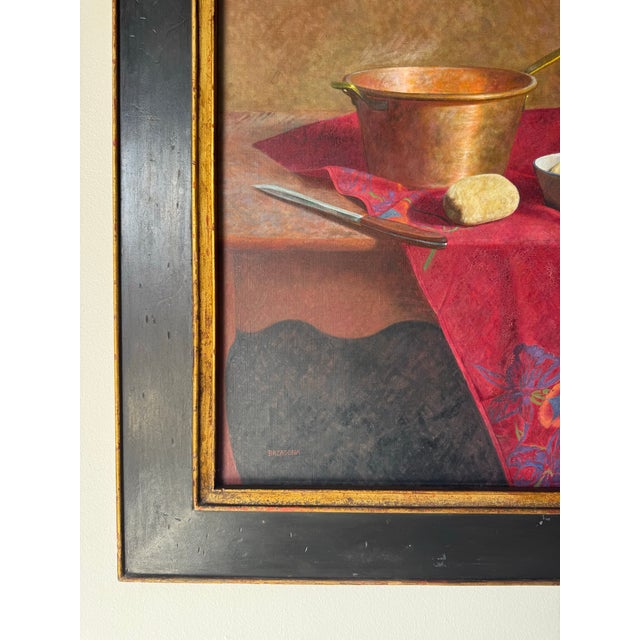 1960s John Bazadona Still Life Oil on Canvas Painting, Signed & Framed For Sale In Miami - Image 6 of 12