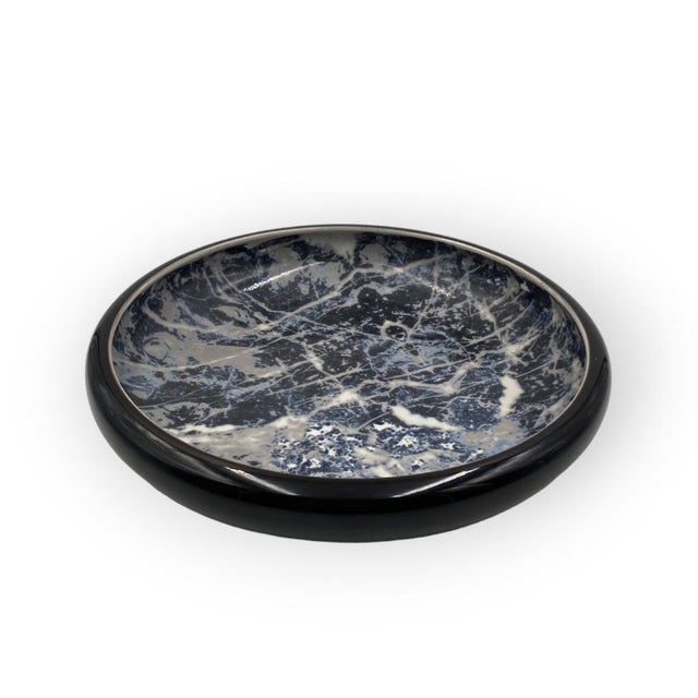 Black Marbled Ceramic Centerpiece by Alvino Bagni, 1970 For Sale - Image 15 of 15