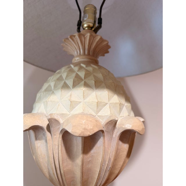 Grand 1990s Palm Beach Regency "Casual Lamps" Pineapple Urn Table Lamps - A Pair For Sale - Image 9 of 11