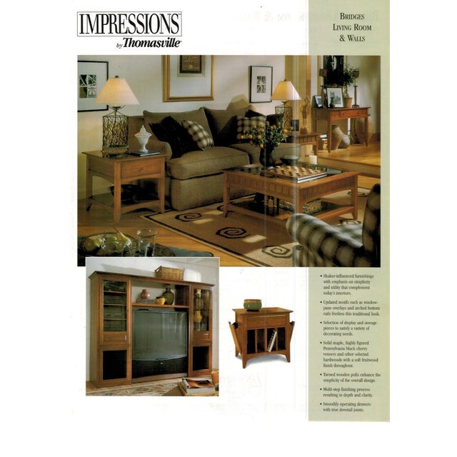 1990s Thomasville End Table-Mid Century Magazine Holder For Sale - Image 9 of 10