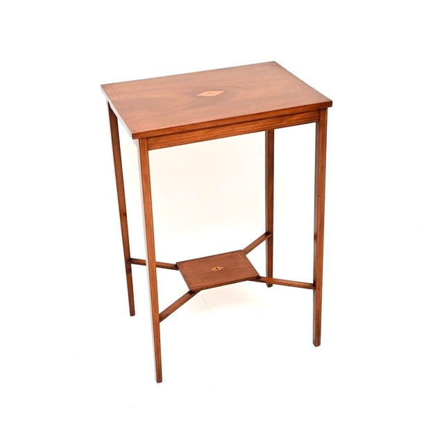Wood Antique Edwardian Side Table, 1900s For Sale - Image 7 of 7
