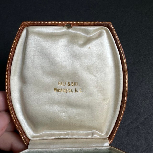 Antique Galt & Bro Leather Jewelry Presentation Box for Necklace or Earrings For Sale - Image 10 of 12
