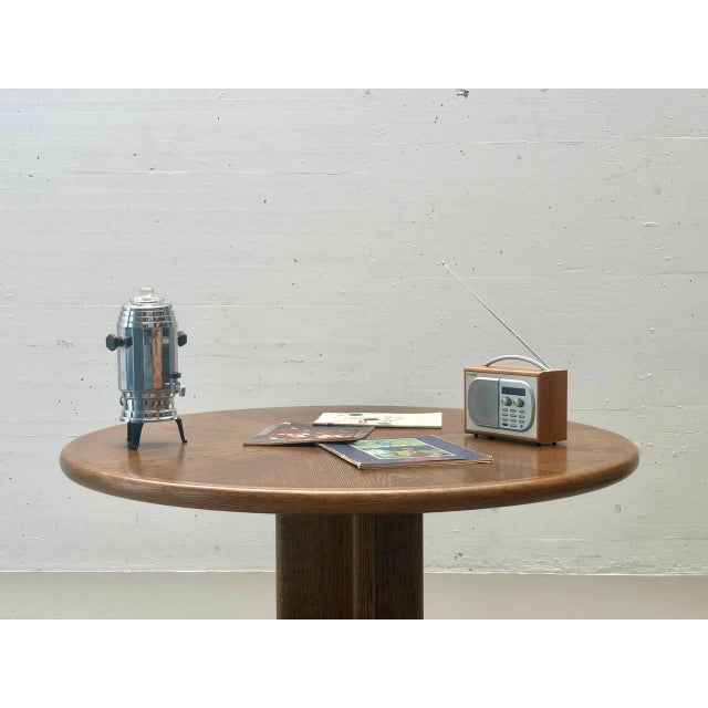 Vintage Round Dining Table in Oak, 1970s For Sale - Image 4 of 16