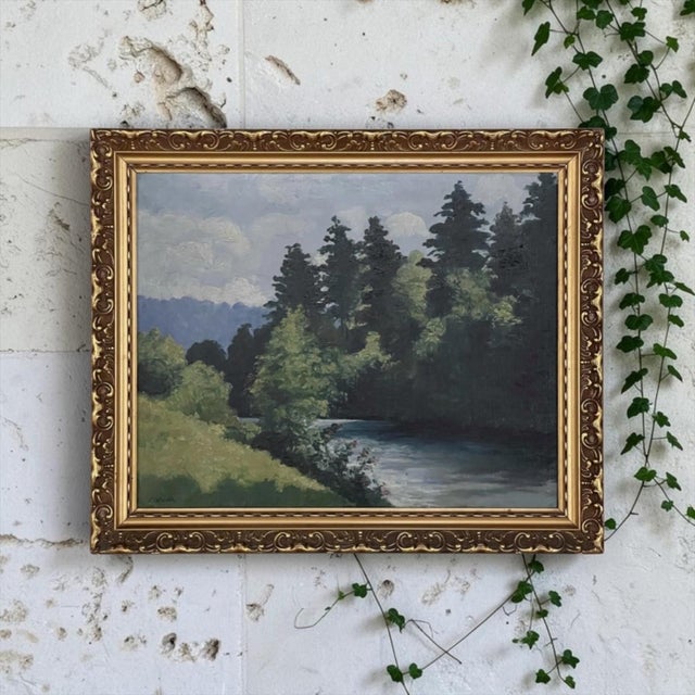 Beaux-Arts Antique Framed Oil Painting on Canvas by Xavier Wurth (1869-1933) For Sale - Image 3 of 15