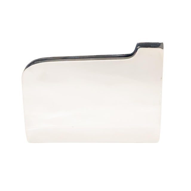 Vintage Nickel Silver Today and Soon Letter/ File Holder/ Desk Accessory, 1970's For Sale - Image 12 of 17