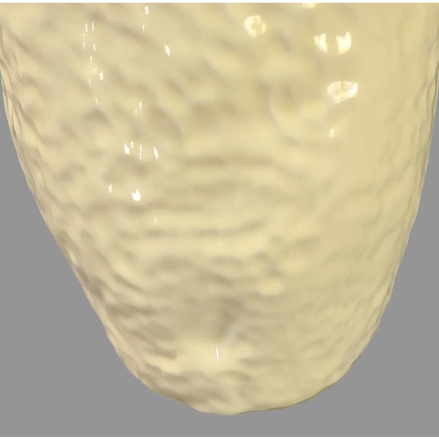 Ceramic Vintage Pale-Yellow Ceramic Vase Made in Portugal Destinos For Sale - Image 7 of 11