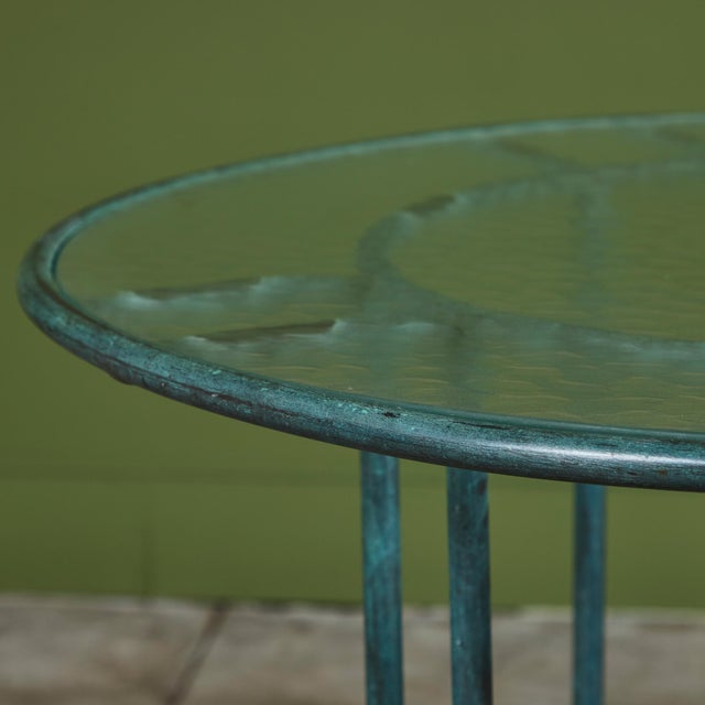 1960s Walter Lamb for Brown Jordan Bronze Patio Cafe Dining Table, Attributed For Sale - Image 11 of 12
