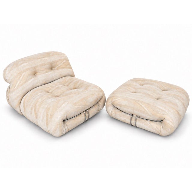 Mid-Century Modern “Soriana” Lounge Chair & Ottoman by Afra & Tobia Scarpa for Cassina, 1960 For Sale - Image 3 of 8