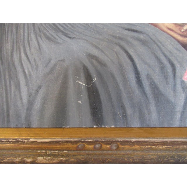 Mid Century American Ancestor Painting by S. Shimazu, 1955 For Sale - Image 12 of 14