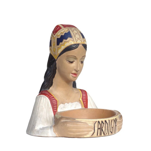 Mid-Century Ceramic Figure by Paolo Loddo, 1950s, in Flawless conditions. Designed 1950 to 1959 I have official proof of...