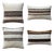 Turkish Wool Lumbar Kilim Pillow Cover 16'' X 24'' & 19'' X 19'' - Set of Four For Sale
