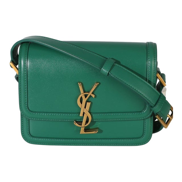 Green Smooth Calfskin Small Solferino Satchel For Sale
