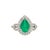 Green Gia Certified 2.08cts Colombian Emerald Diamond Ring in 14k Gold | Pear 10x8mm, Size 6.75 For Sale - Image 8 of 8