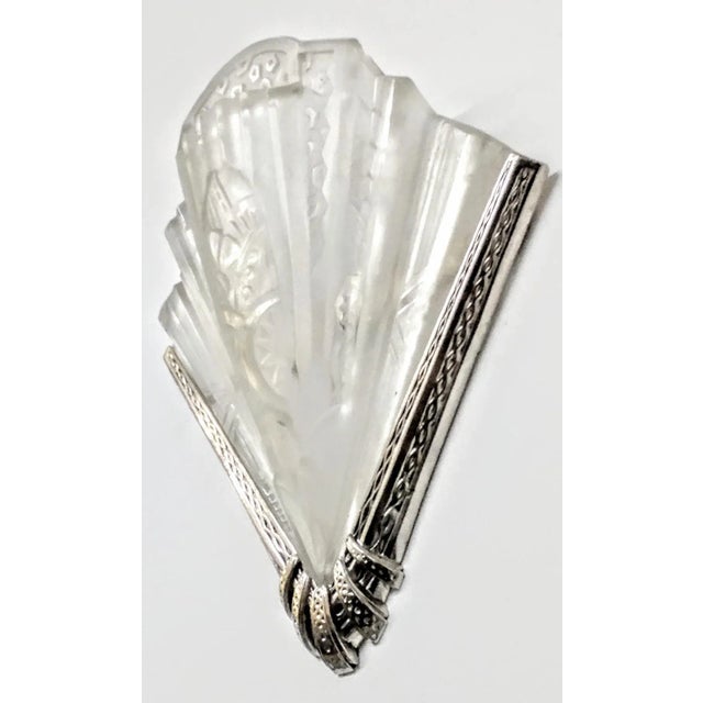 Art Deco French Art Deco Wall Sconces Signed by Frontisi - a Pair For Sale - Image 3 of 9