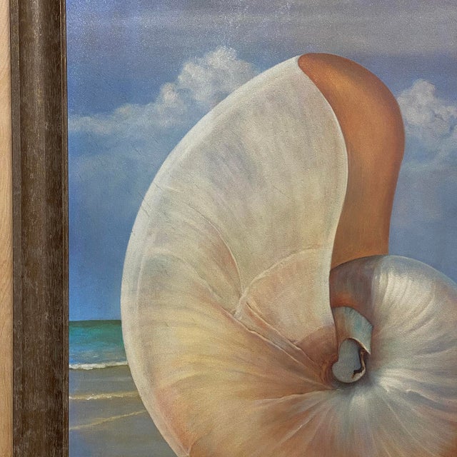 Modern Late 20th Century Surrealist Style Post Modern Shell Painting For Sale - Image 3 of 12
